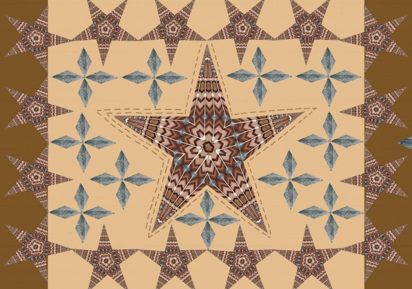 Creation of Star Quilt: Step 9